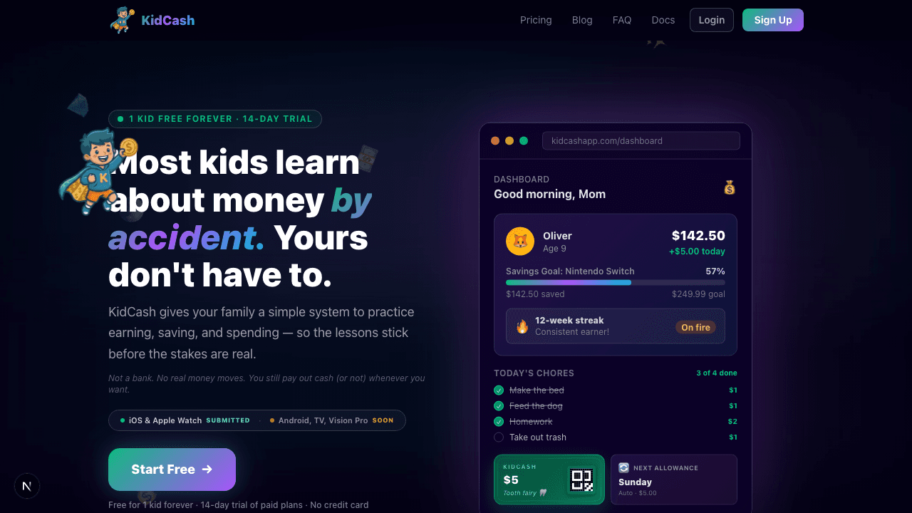 KidCash screenshot